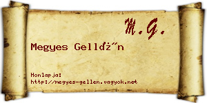 Megyes Gellén névjegykártya